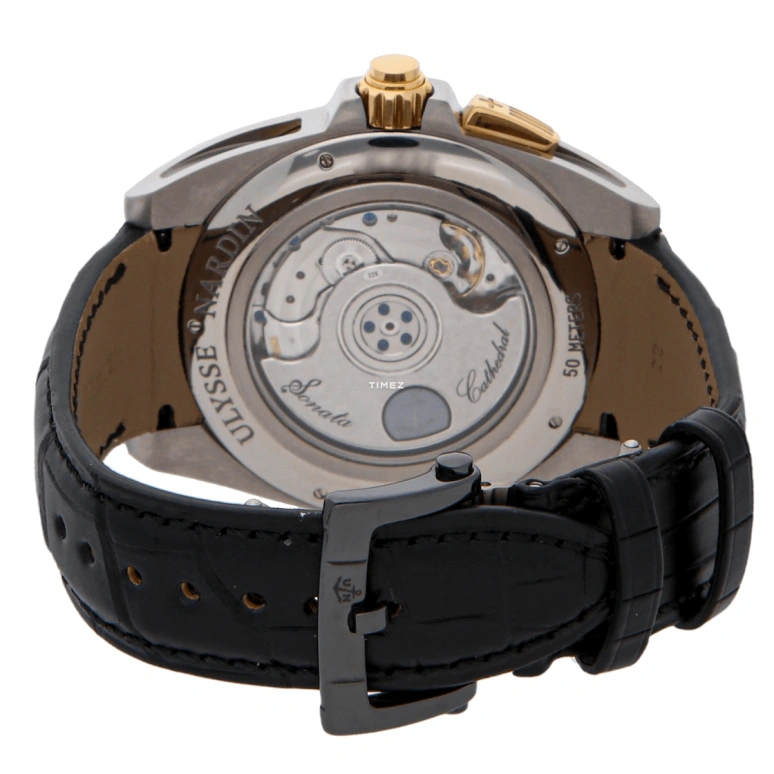 Ulysse Nardin,Other 44mm,44mm,Ceramic,Titanium Gold,Black,Automatic,Day,Dule Time,Function Selector,675,675-00