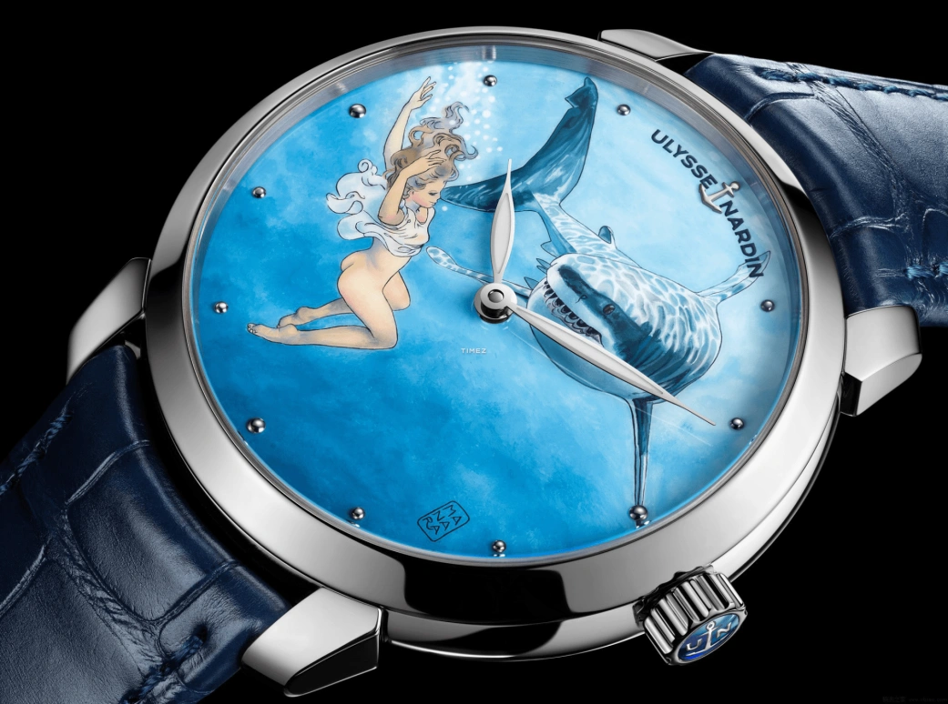 Ulysse Nardin,Classico 40mm,40mm,Stainless Steel,Blue,Automatic,48hours,In-house Caliber,3203,3203-136LE-2/MANARA.04