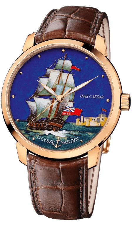 Ulysse Nardin,Classico 40mm,40mm,Rose Gold,Multi-Color,Blue,Automatic,42hours,In-house Caliber,8152,8152-111-2/CAESAR