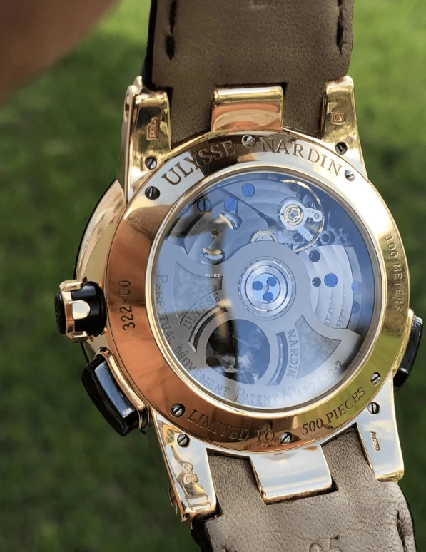 Ulysse Nardin,El Toro 43mm,43mm,Rose Gold,Ceramic,Brown,Automatic,Perpetual Calendar,Annual Calendar,Month,Date,In-house Caliber,Sapphire,Crystal Glass,322,322-00