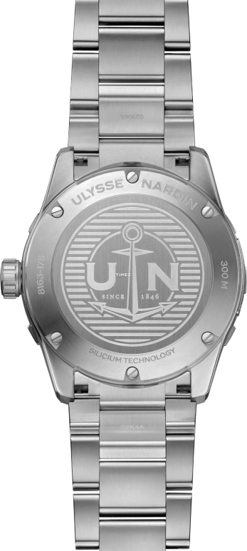 Ulysse Nardin,Diver 42mm,42mm,Stainless Steel,Blue,Automatic,Day,42hours,8163,8163-175-7M/93