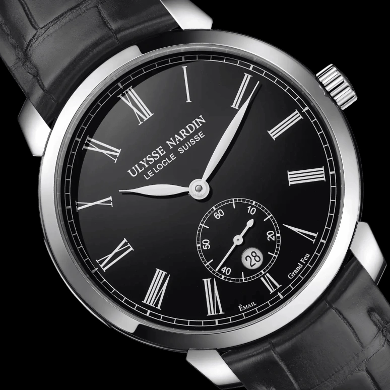 Ulysse Nardin,Classico 40mm,40mm,Stainless Steel,Black,Automatic,Day,48hours,3203,3203-136-2/E2