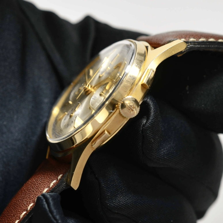 Ulysse Nardin,Other 36mm,36mm,Yellow Gold,Silver,Handwound,Chronograph,Sapphire,Crystal Glass,7534,7534-4