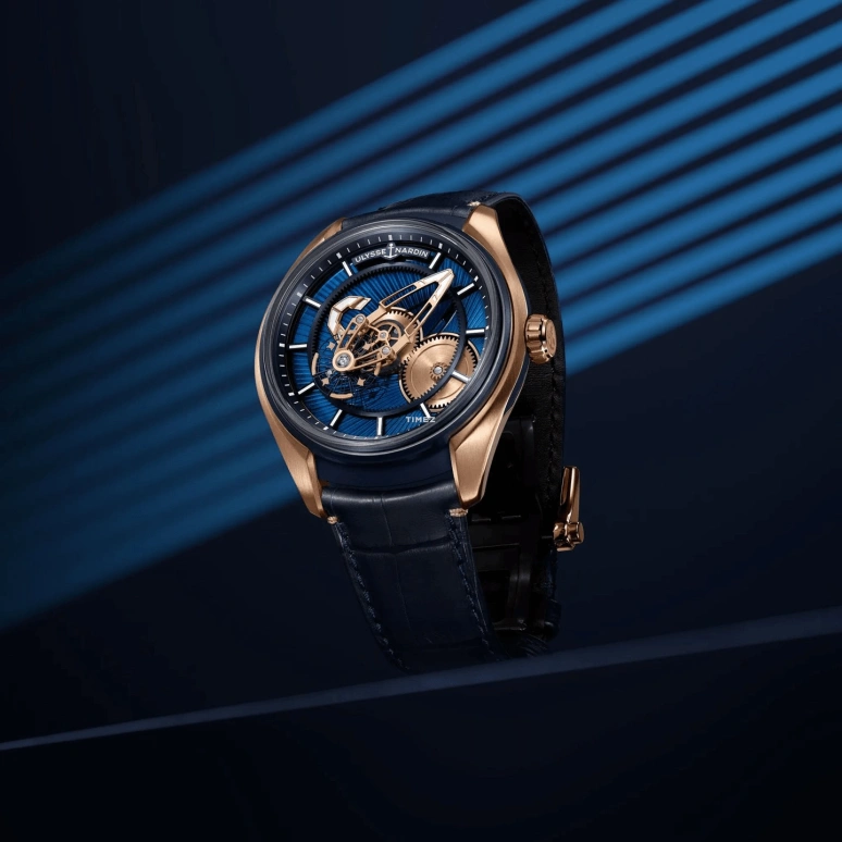 Ulysse Nardin,Freak 43mm,43mm,Titanium,Rose Gold,Blue,Automatic,Carrousel,72hours,2305,2305-270LE-3AE-BLUE/1A
