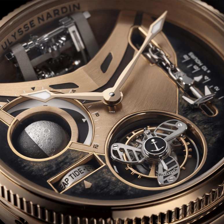 Ulysse Nardin,Marine 44mm,44mm,Rose Gold,Skeleton,Handwound,Moonphase,Power Reserve Indicator,Tourbillon,6312,6312-305