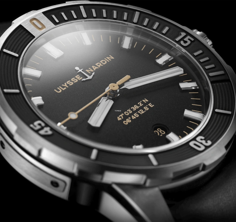 Ulysse Nardin,Diver 42mm,42mm,Stainless Steel,Black,Automatic,Day,42hours,8163,8163-175/92