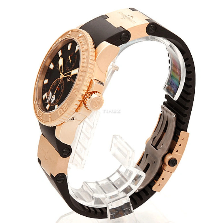 Ulysse Nardin,Diver 42.70mm,42.70mm,Rose Gold,Brown,Automatic,Day,Power Reserve Indicator,266,266-33-3A/925