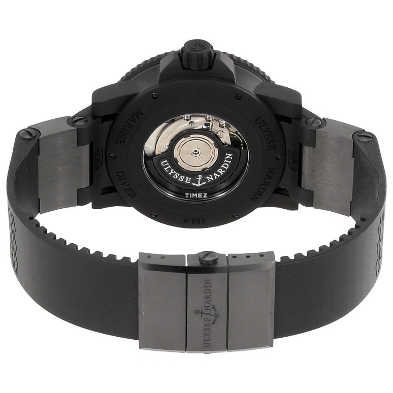 Ulysse Nardin,Marine 45.80mm,45.80mm,Stainless Steel,Rubber,Black,Automatic,Day,Power Reserve Indicator,263,263-92LE-3C/923-RG