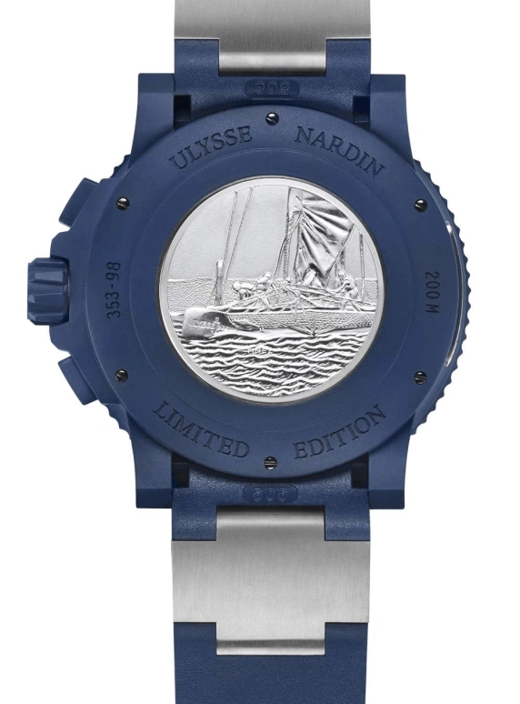 Ulysse Nardin,Diver 45.80mm,45.80mm,Stainless Steel,Blue,Automatic,Chronograph,Day,353,353-98LE-3/ARTEMIS