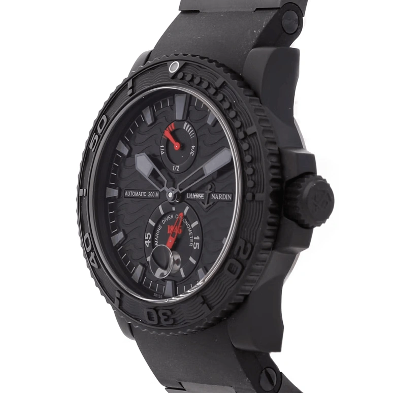 Ulysse Nardin,Other 42.70mm,42.70mm,Stainless Steel,Black,Automatic,Chronograph,Day,Power Reserve Indicator,263,263-38LE-3