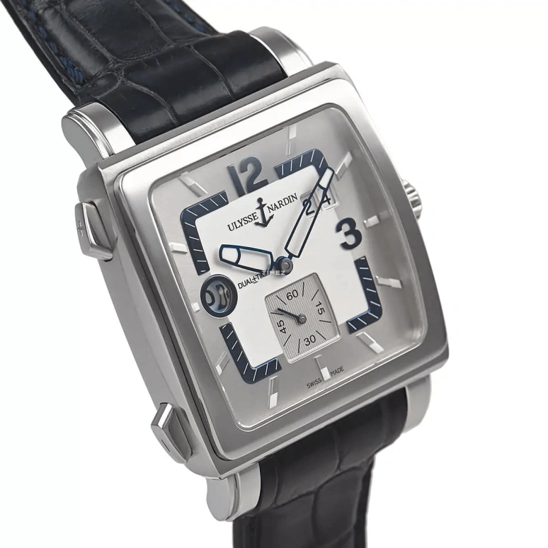 Ulysse Nardin,Dual Time 42mm,42mm,Stainless Steel,Silver,Automatic,Dule Time,Big Date,243,243-92/601