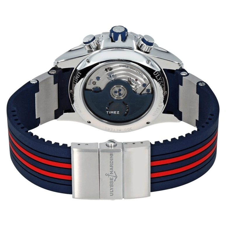Ulysse Nardin,Diver 44mm,44mm,Stainless Steel,Rubber,Blue,Automatic,Chronograph,Day,1503,1503-151LE-3/93-HAMMER