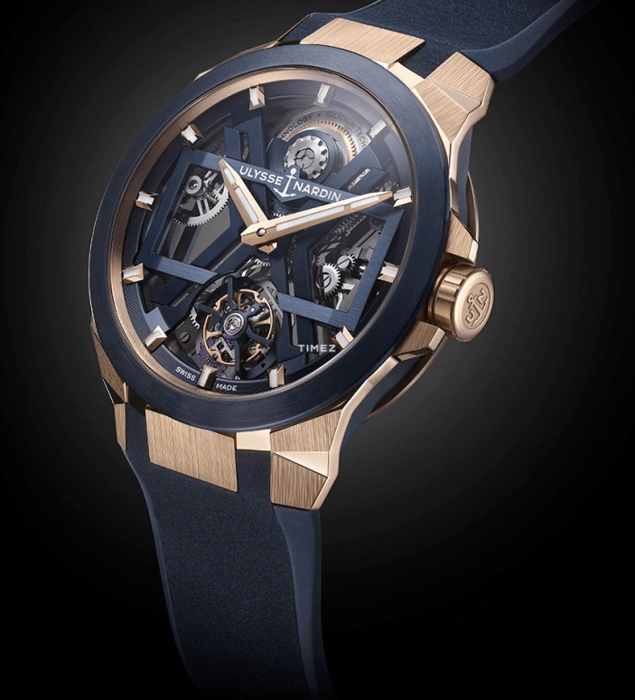 Ulysse Nardin,Blast 45mm,45mm,Rose Gold,Skeleton,Automatic,Tourbillon,Sapphire,Crystal Glass,1725,1725-400-3A/3A