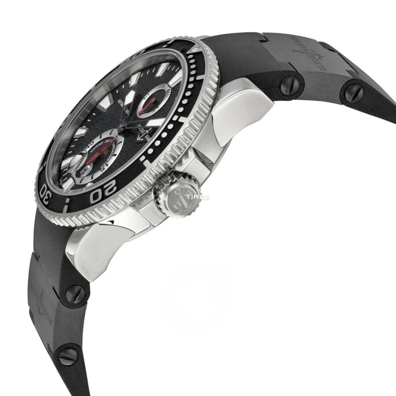 Ulysse Nardin,Diver 42.70mm,42.70mm,Stainless Steel,Ceramic,Black,Automatic,Day,Power Reserve Indicator,263,263-33-3C/82