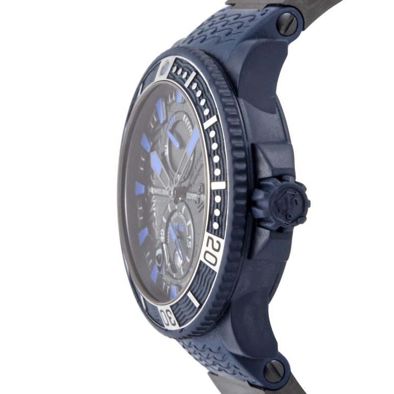 Ulysse Nardin,Diver 45.80mm,45.80mm,Stainless Steel,Black,Automatic,Day,Power Reserve Indicator,263,263-97LE-3C