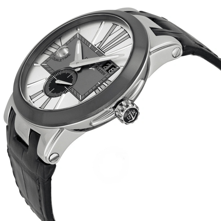 Ulysse Nardin,Dual Time 43mm,43mm,Stainless Steel,Ceramic,Silver,Grey,Automatic,Dule Time,Big Date,243,243-00/421