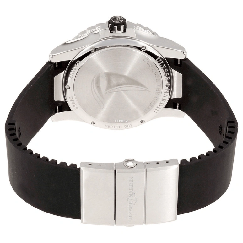 Ulysse Nardin,Marine 40mm,40mm,Stainless Steel,Rubber,Black,Automatic,Day,42hours,8153,8153-180-3/02