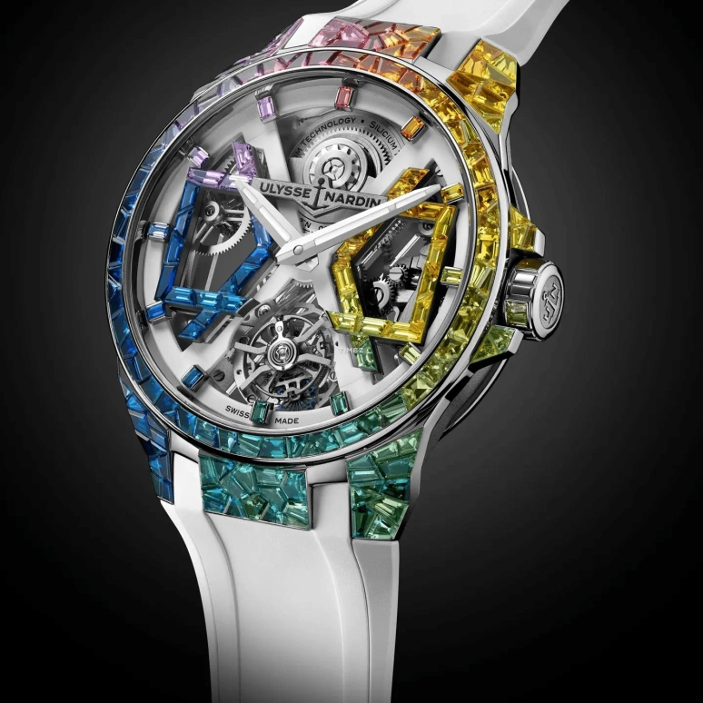 Ulysse Nardin,Blast 45mm,45mm,White Gold,See-through,Automatic,Tourbillon,72hours,1720,1720-400B1LE-9A-RAIN/3A