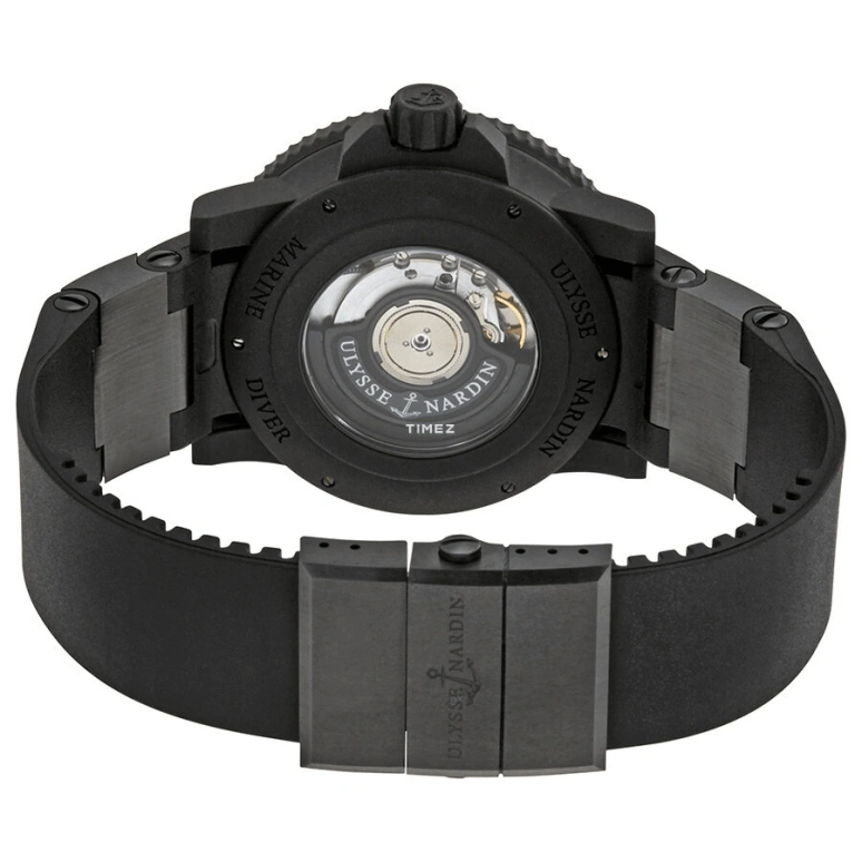 Ulysse Nardin,Diver 45.80mm,45.80mm,Stainless Steel,Rubber,Black,Yellow,Automatic,Day,Power Reserve Indicator,263,263-92B4-3C/924