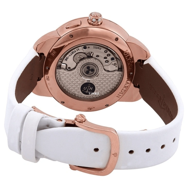 Ulysse Nardin,Jade 36x39mm,36x39mm,Rose Gold,White,Automatic,Day,In-house Caliber,3106,3106-125BC/991