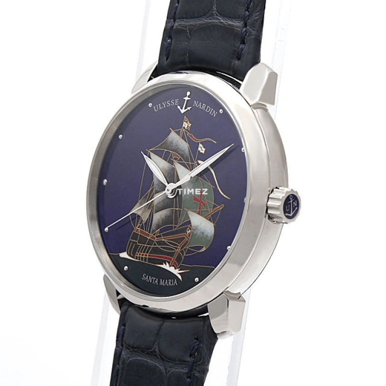 Ulysse Nardin,Classico 40mm,40mm,White Gold,Multi-Color,Blue,Automatic,42hours,In-house Caliber,8150,8150-111-2/SM