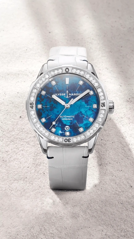 Ulysse Nardin,Diver 39mm,39mm,Stainless Steel,Multi-Color,Automatic,Day,42hours,8163,8163-182B1LE-9A-ATOLL1A