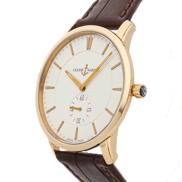 Ulysse Nardin,Classico 39mm,39mm,Rose Gold,Beige,Handwound,Sapphire,Crystal Glass,Round,8206,8206-188-2/31