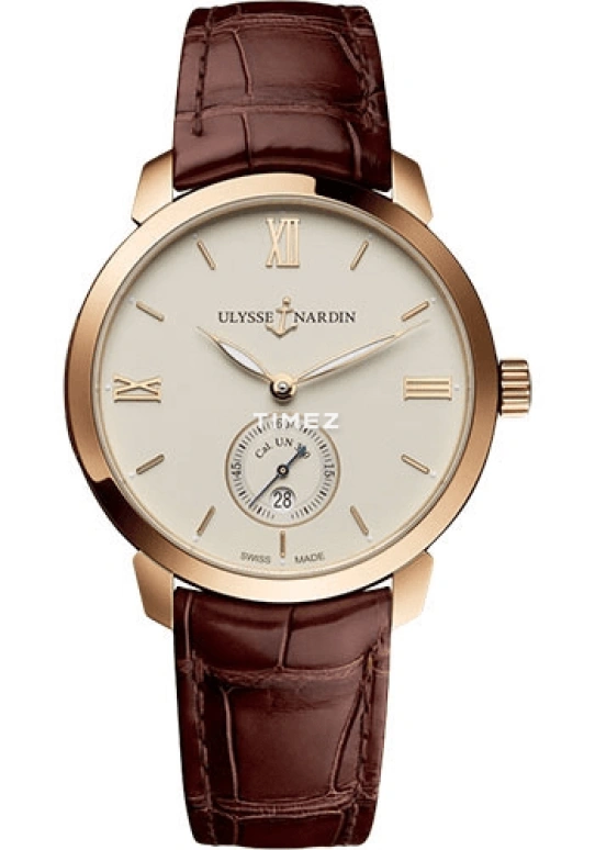 Ulysse Nardin,Classico 40mm,40mm,Rose Gold,Beige,Automatic,Day,48hours,3206,3206-136-2/31