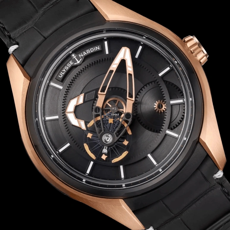 Ulysse Nardin,Freak 43mm,43mm,Rose Gold,Titanium,Black,Automatic,72hours,In-house Caliber,2305,2305-270.2/02