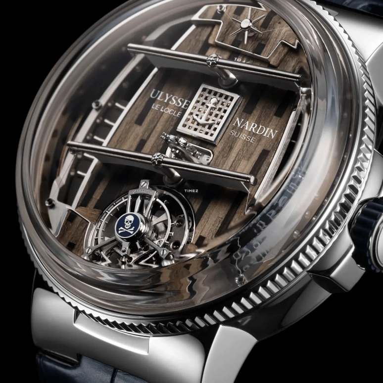 Ulysse Nardin,Marine 44mm,44mm,Platinum,Brown,Handwound,Tourbillon,In-house Caliber,6329,6329-100LE-9A-CORSAIRE/1A