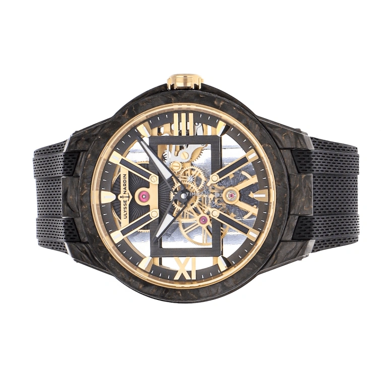 Ulysse Nardin,Other 43mm,43mm,Titanium Gold,Skeleton,Handwound,96hours,In-house Caliber,3715,3715-260-3/CARB