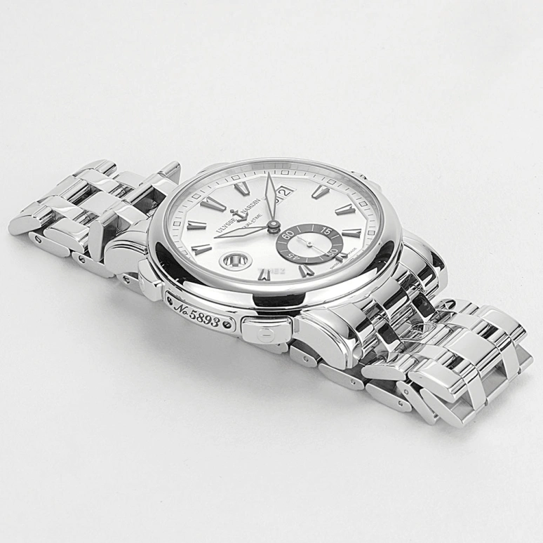 Ulysse Nardin,Dual Time 42mm,42mm,Stainless Steel,Silver,Automatic,Day,Dule Time,243,243-55-7/91