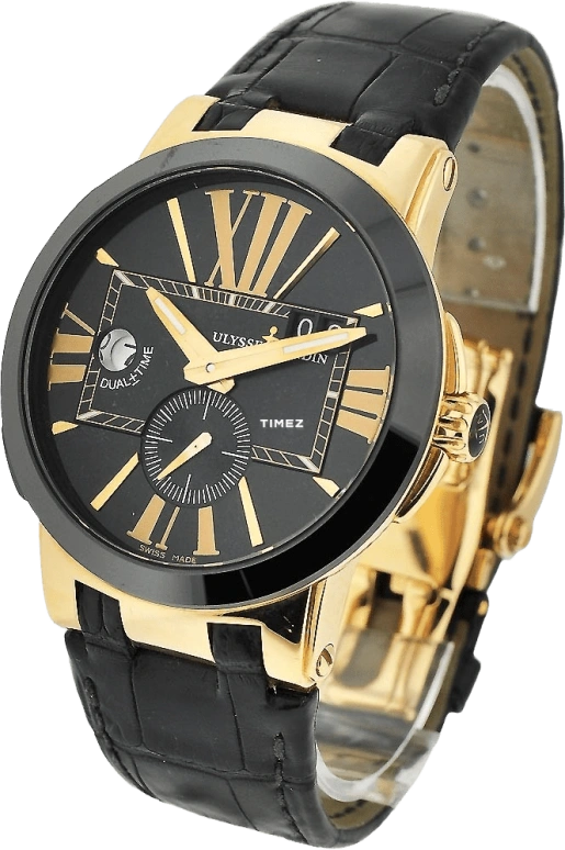 Ulysse Nardin,Executive 43mm,43mm,Rose Gold,Black,Automatic,Day,Dule Time,246,246-00-5/42