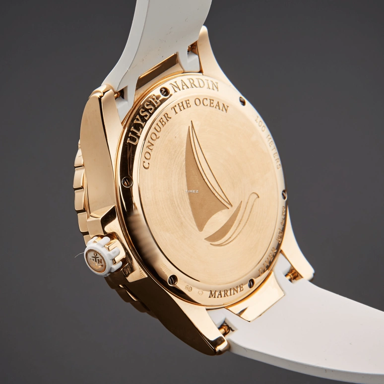 Ulysse Nardin,Marine 40mm,40mm,Rose Gold,White,Automatic,Day,42hours,8156,8156-180E-3C/20