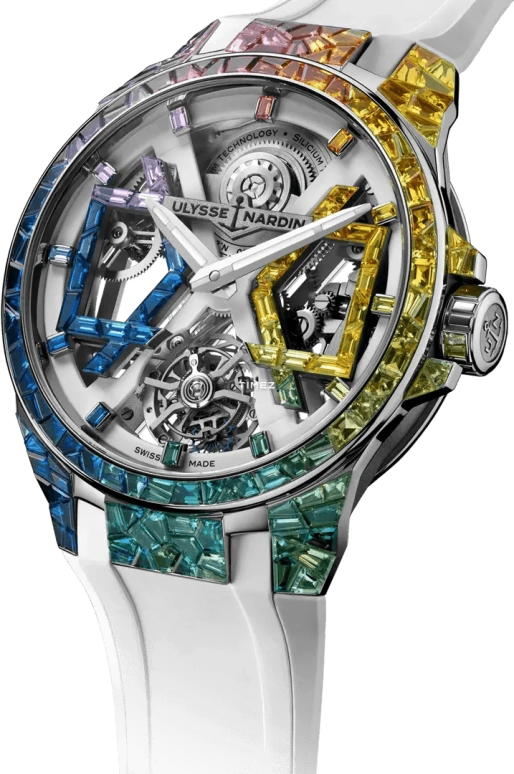 Ulysse Nardin,Blast 45mm,45mm,White Gold,See-through,Automatic,Tourbillon,72hours,1720,1720-400B1LE-9A-RAIN/3A