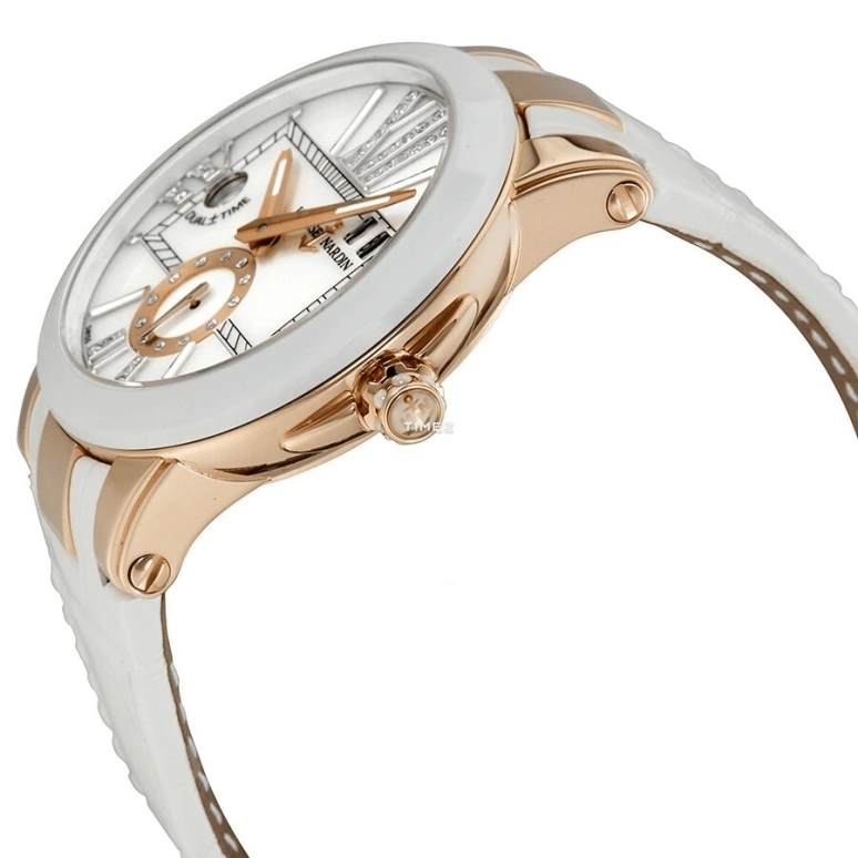 Ulysse Nardin,Dual Time 40mm,40mm,Rose Gold,Ceramic,White,Automatic,Dule Time,Big Date,246,246-10/391