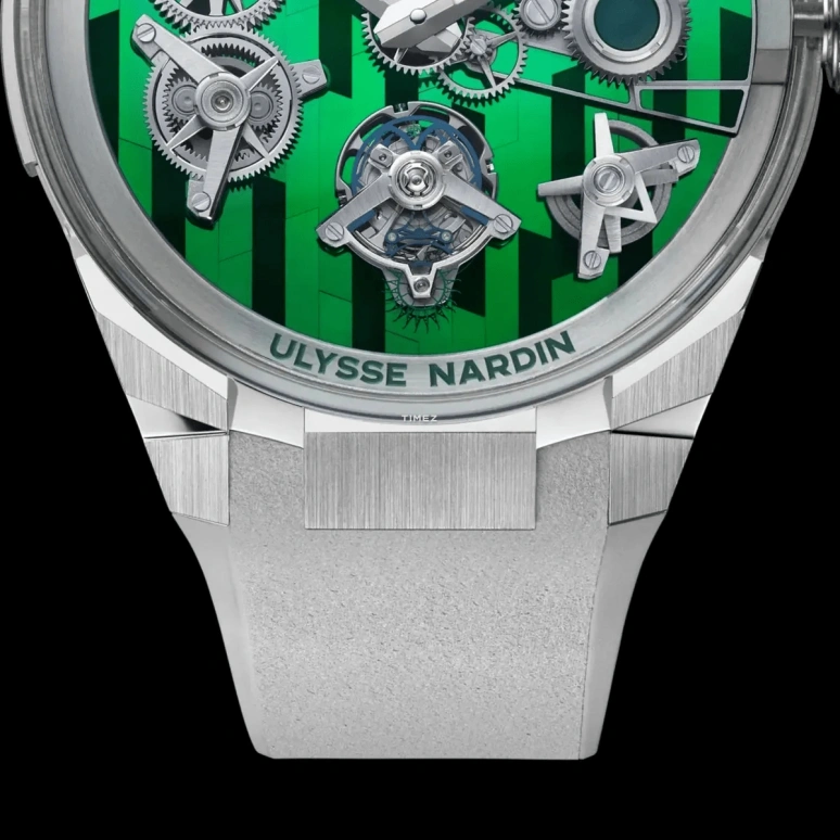 Ulysse Nardin,Blast 45mm,45mm,White Gold,Green,Handwound,Power Reserve Indicator,Tourbillon,1760,1760-401LE-8A-GREEN/3A