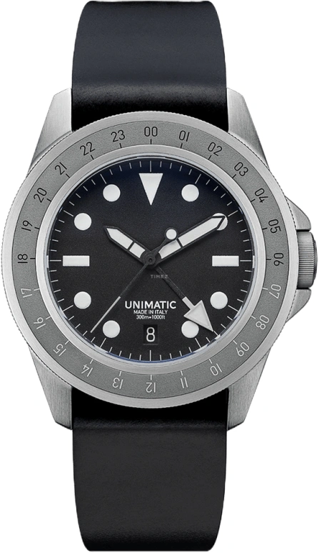 Unimatic,Modello Uno 41.50mm,41.50mm,Stainless Steel,Black,Automatic,Date,42hours,U1,U1-HGMT