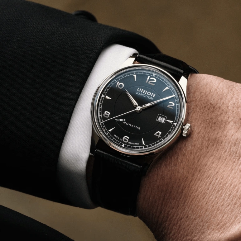 UNION,NORAMIS 40mm,40mm,Stainless Steel,Black,Automatic,Day,60hours,D016,D016.407.16.057.00