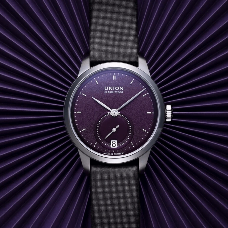 UNION,1893 34mm,34mm,Stainless Steel,Purple Red,Automatic,Day,42hours,D0072281640100