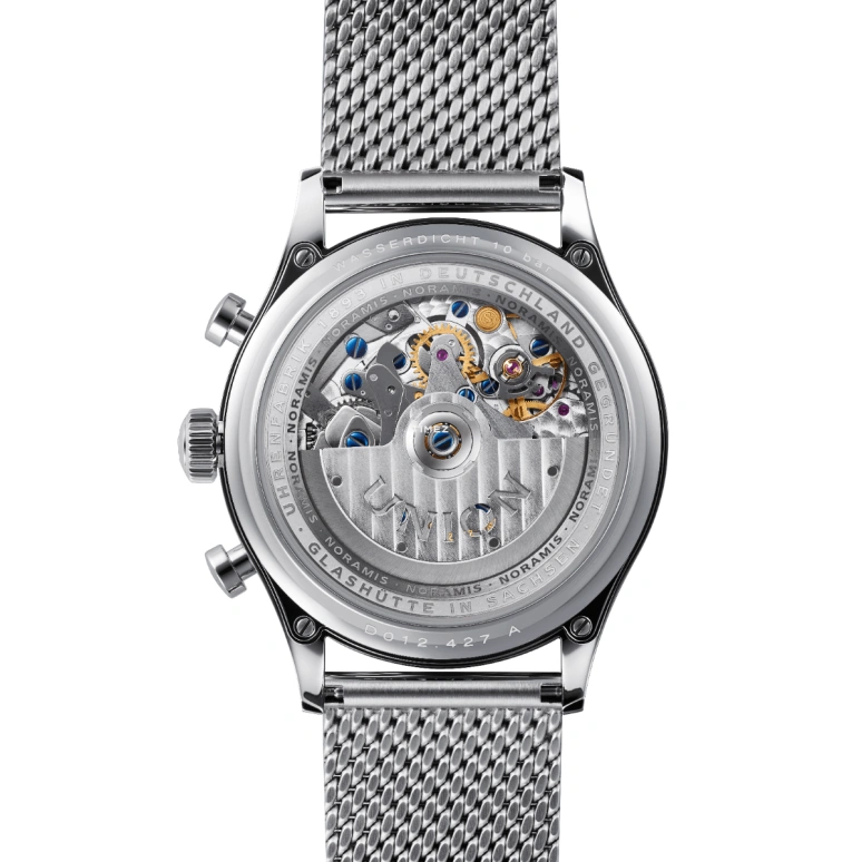 UNION,NORAMIS 42mm,42mm,Stainless Steel,Stainless Steel,Black,Automatic,Chronograph,Day,D012,D012.427.11.057.00