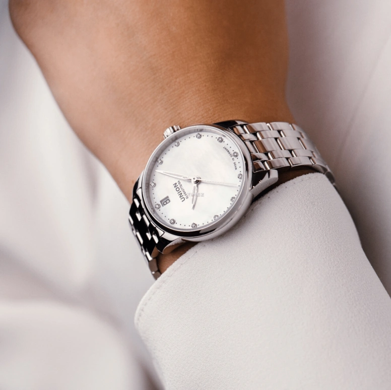 UNION,SERIS 33mm,33mm,Stainless Steel,White,Automatic,Day,60hours,D013,D013.207.11.116.00