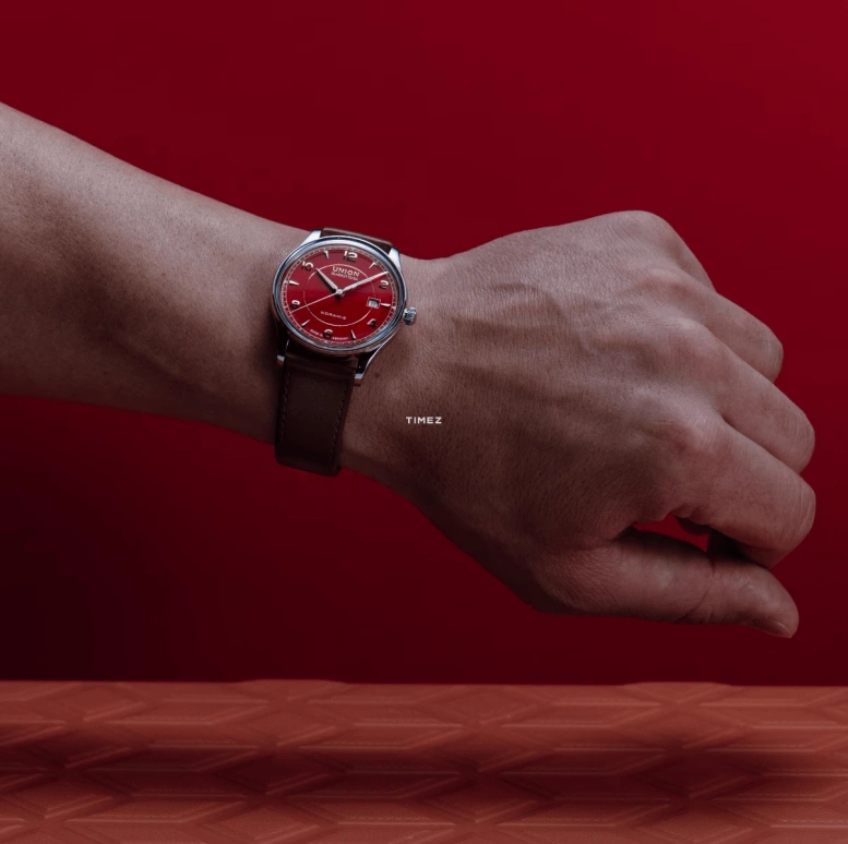 UNION,NORAMIS 40mm,40mm,Stainless Steel,Red,Automatic,Day,60hours,D016,D016.407.16.427.00