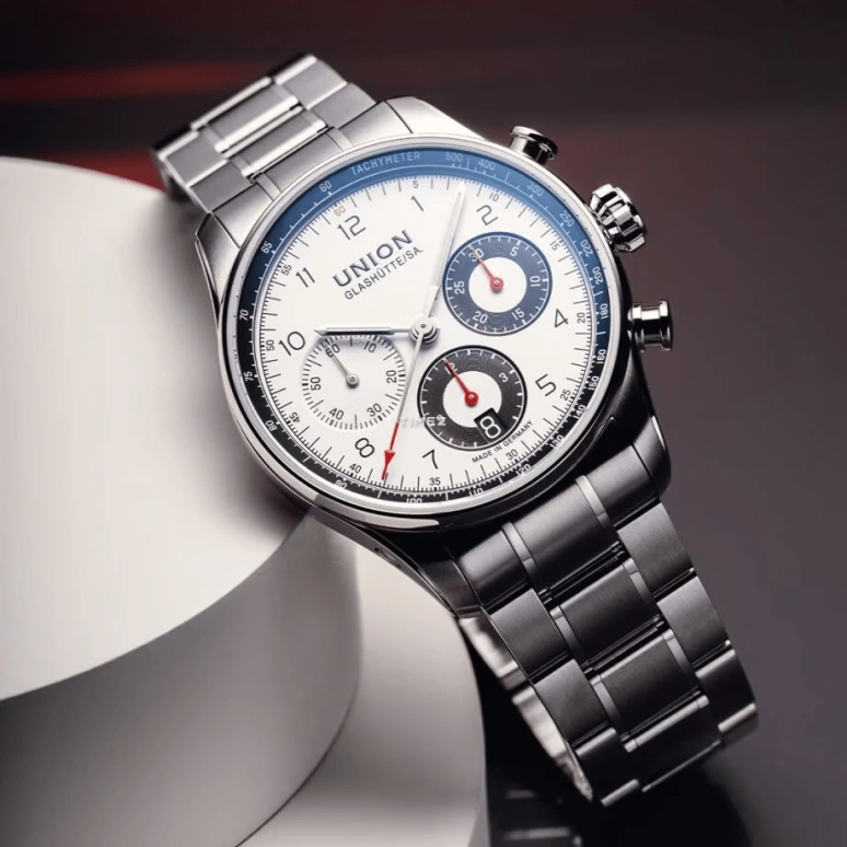 UNION,BELISAR 40mm,40mm,Stainless Steel,White,Automatic,Chronograph,Day,D009,D009.227.11.012.00