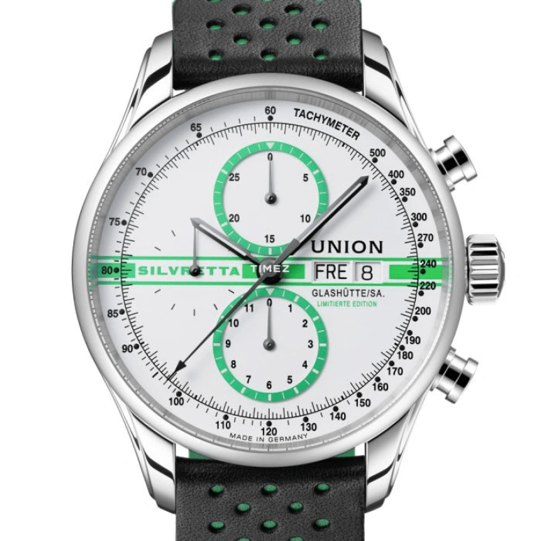 UNION,VIRO 44mm,44mm,Stainless Steel,White,Automatic,Chronograph,Date Repeater,D011,D011.414.16.010.09