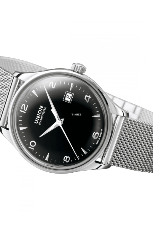 UNION,NORAMIS 40mm,40mm,Stainless Steel,Stainless Steel,Black,Automatic,Day,Sapphire,Crystal Glass,D012,D012.407.11.057.00