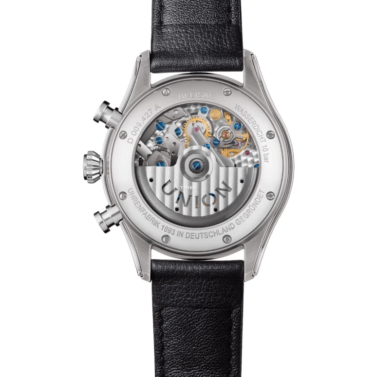 UNION,BELISAR 44mm,44mm,Stainless Steel,Cream,Automatic,Chronograph,Day,D009,D009.427.16.262.02