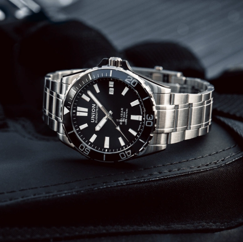 UNION,BELISAR 42mm,42mm,Stainless Steel,Black,Automatic,Day,60hours,D014,D014.907.11.051.00