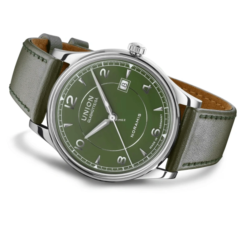 UNION,NORAMIS 40mm,40mm,Stainless Steel,Green,Automatic,Day,60hours,D016,D016.407.16.097.00
