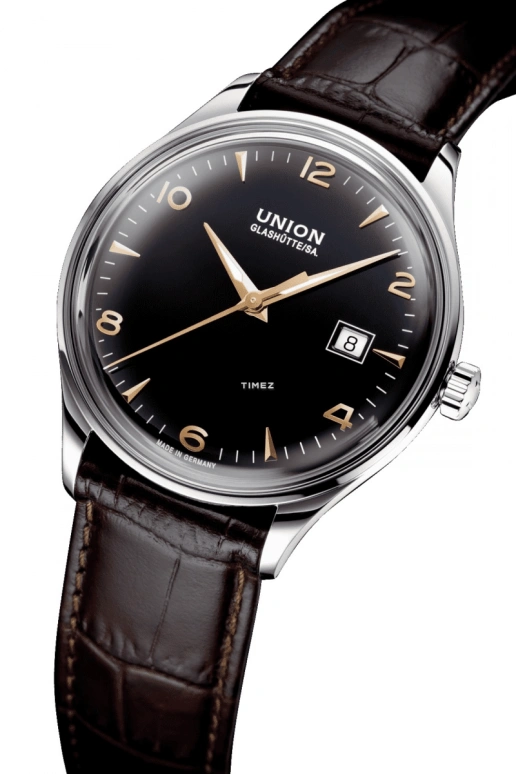 UNION,NORAMIS 40mm,40mm,Stainless Steel,Stainless Steel,Black,Automatic,Day,Sapphire,D012,D012.407.16.057.01